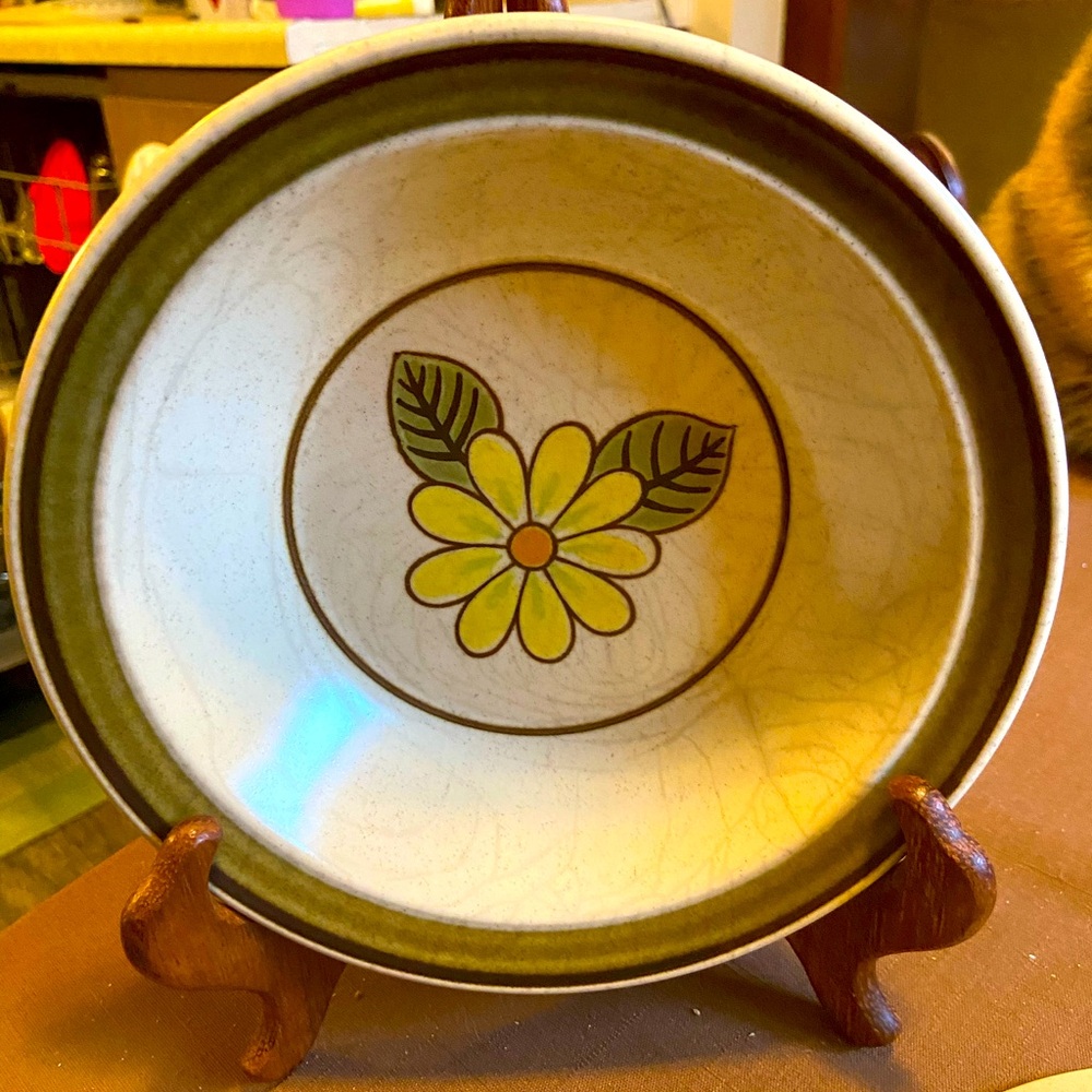 Set of 2 Hallkraft Potterskraft “Lazy Daisies” Stoneware Soup/Cereal Bowls